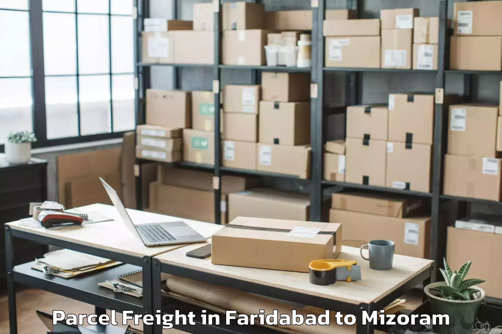 Faridabad to Serchhip Parcel Freight